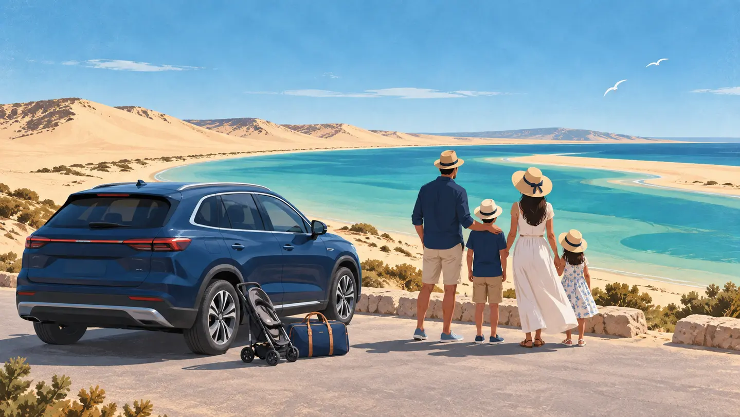Dakhla en famille : quelle voiture louer avec des enfants ?